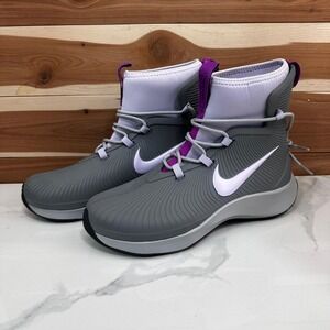 NEW- Nike Binzie Waterproof Rain Boot Sneakers Gray/Purple size Youth‎ 5Y